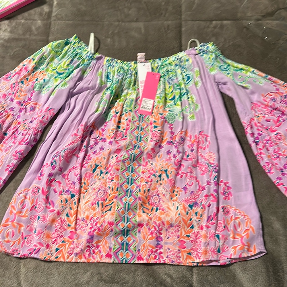 Lilly Pulitzer Nevie off the shoulder top